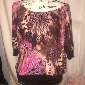 Colorful Pink and Purple blouse